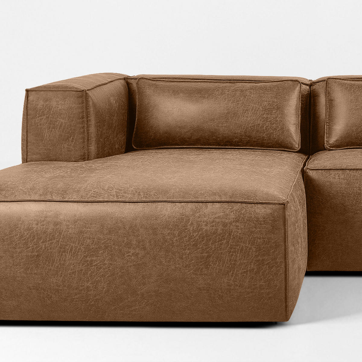 ECKSOFA LINKS FEROX, Braun - Braun, Holz/Holzwerkstoff (300/175cm) - KONSIMO®