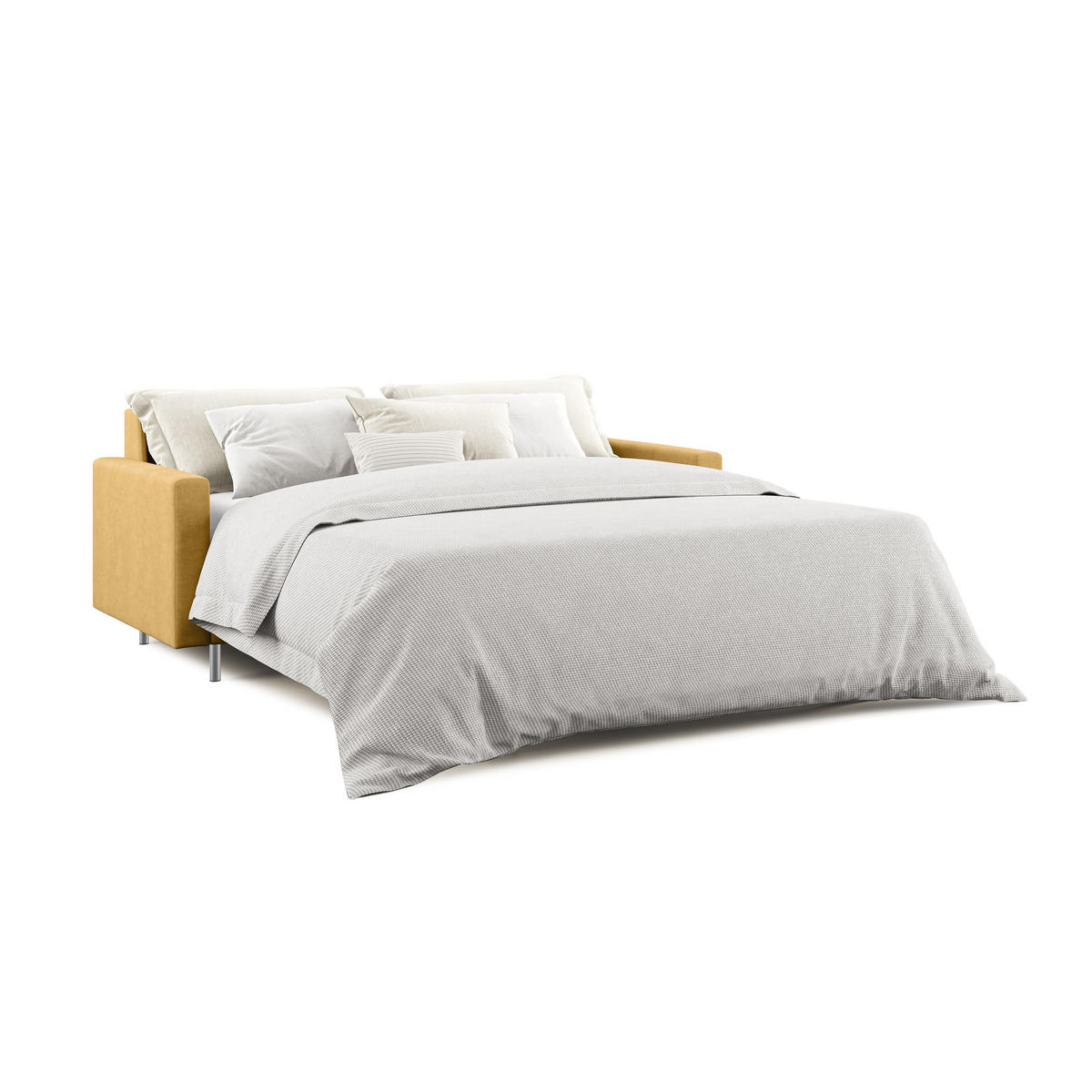 SCHLAFSOFA Megan - Gelb, Textil (208/97/96cm) - Divani.store