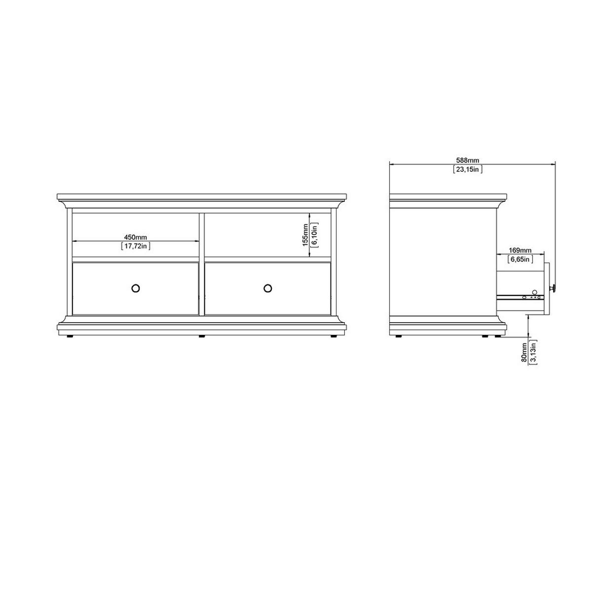 TV-ELEMENT Venedig Grau 103/42/51 cm - Grau, Holzwerkstoff (103/51/42cm) - ebuy24
