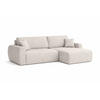 ECKSOFA Mit Schlaffunktion Ariel L, Chenille, Stoff Artico, Beige, Rechts - Beige, Holz (250/142cm) - Kaiser Möbel