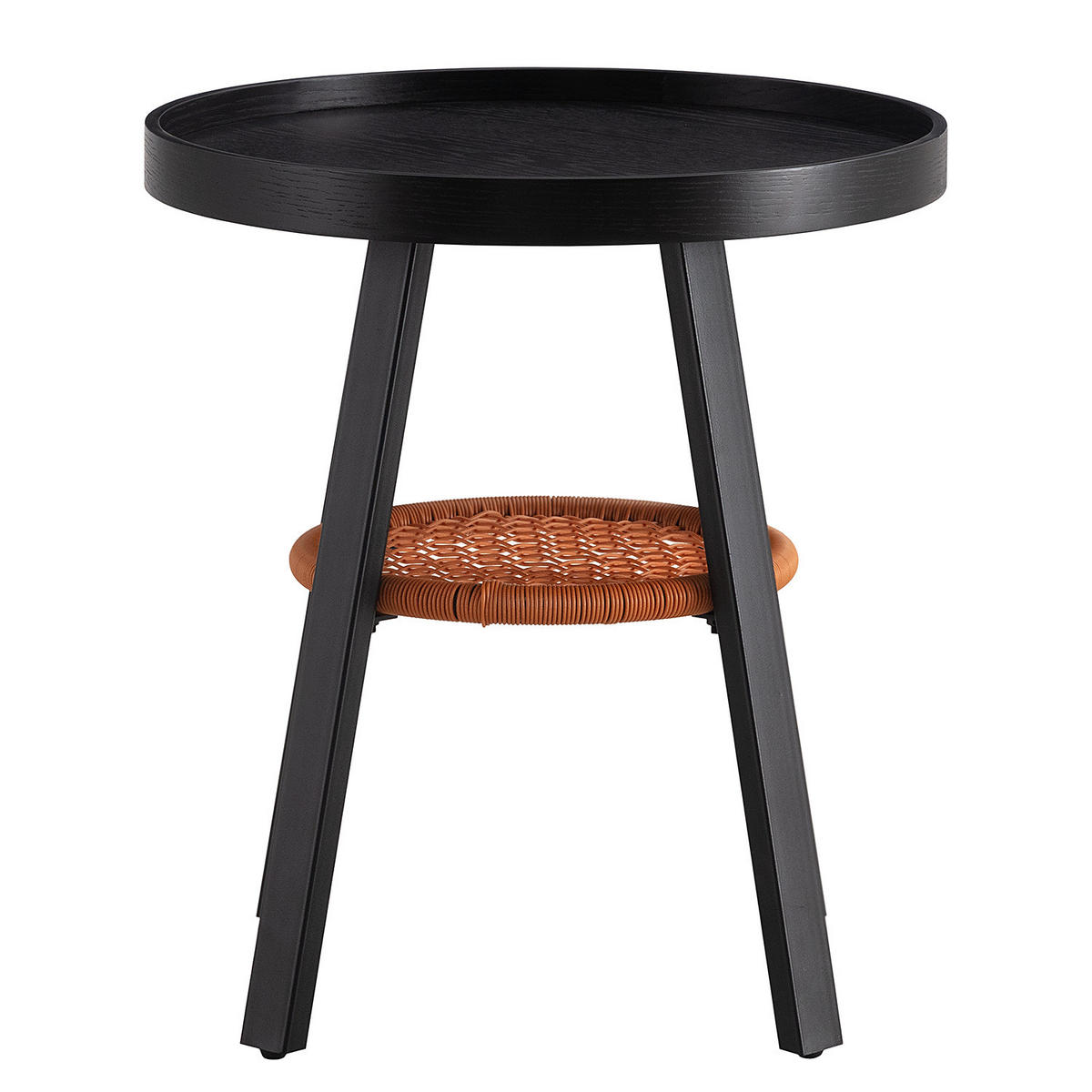BEISTELLTISCH - Holzwerkstoff / Kunststoff / Metall - Eichefarben, Holzwerkstoff/Kunststoff (50/50/55cm) - home24