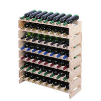 WEINREGAL VINOTECA FLEX PRO HxBxT 93x84x28cm 56 Flaschen auf 7 Ebenen Natur unbehandelt - Naturfarben, Holz (84/93/28cm) - PROREGAL