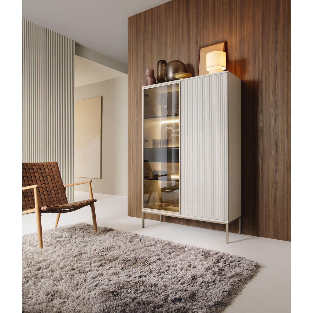 Thumbnail - Komodee Wohnwand, Kaschmir, Kunststoff, 14 Fächer, 360x126x39 cm, Wohnzimmer, Wohnwände, Anbauwände