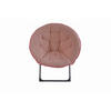 KLAPPBARER Moon Chair Stoffbezug, Metallgestell bis 110 kg 58/53/85 cm Rose - Rosa, Textil (53/85/58cm) - Redom