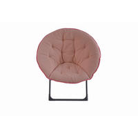 KLAPPBARER Moon Chair Stoffbezug, Metallgestell bis 110 kg 58/53/85 cm Rose - Rosa, Textil (53/85/58cm) - Redom