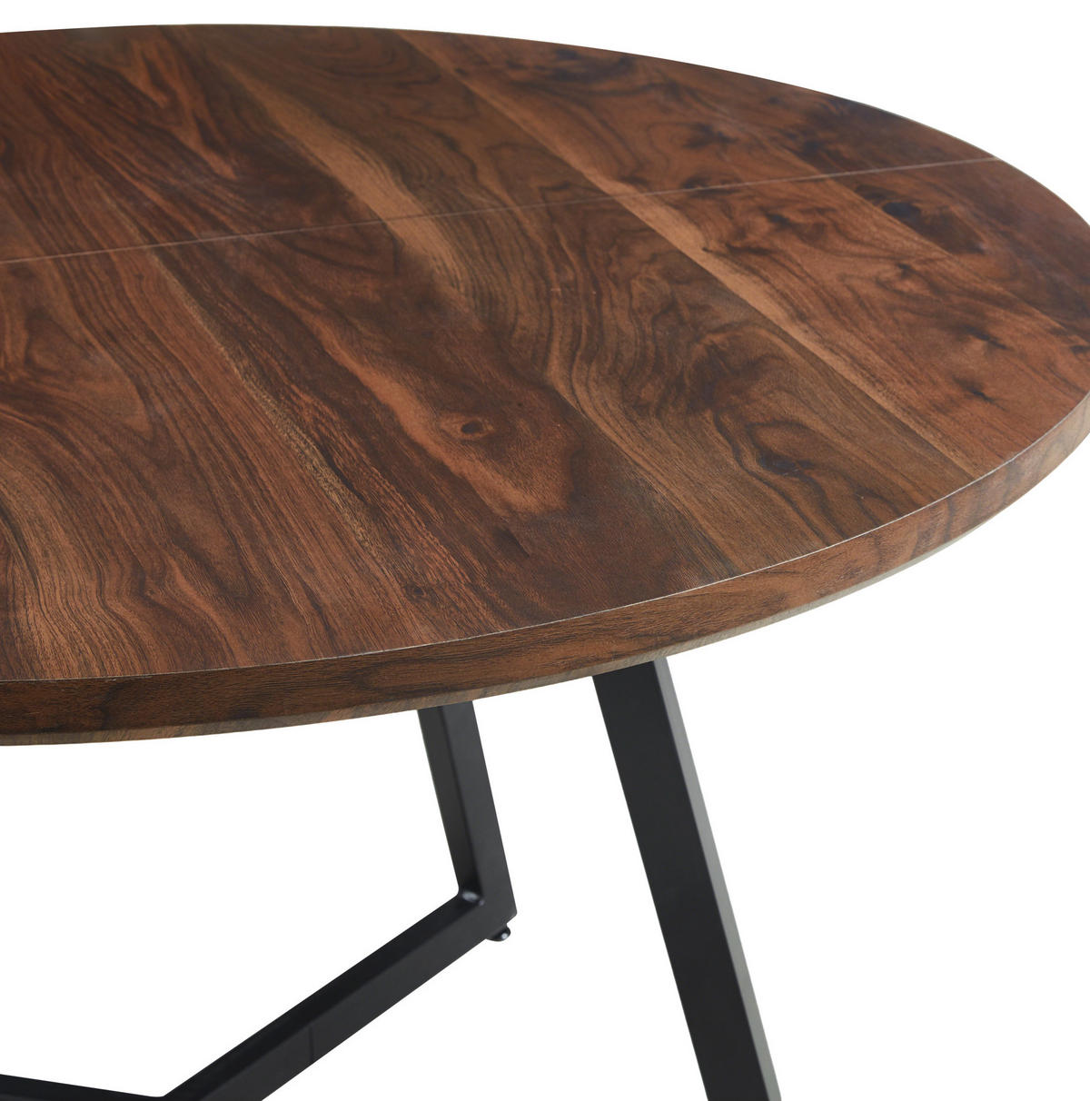 ESSTISCH 110/110/75 cm in Walnuss mit MDF-Platte und Metallgestell - Walnussfarben, Holzwerkstoff (110/110/75cm) - Flora Grace