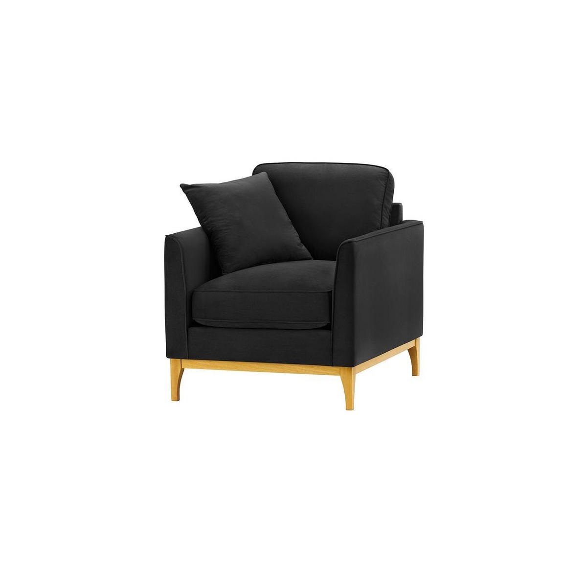 SESSEL Linara-Velluto 20 - Schwarz, Holz/Textil (81/91/95cm)