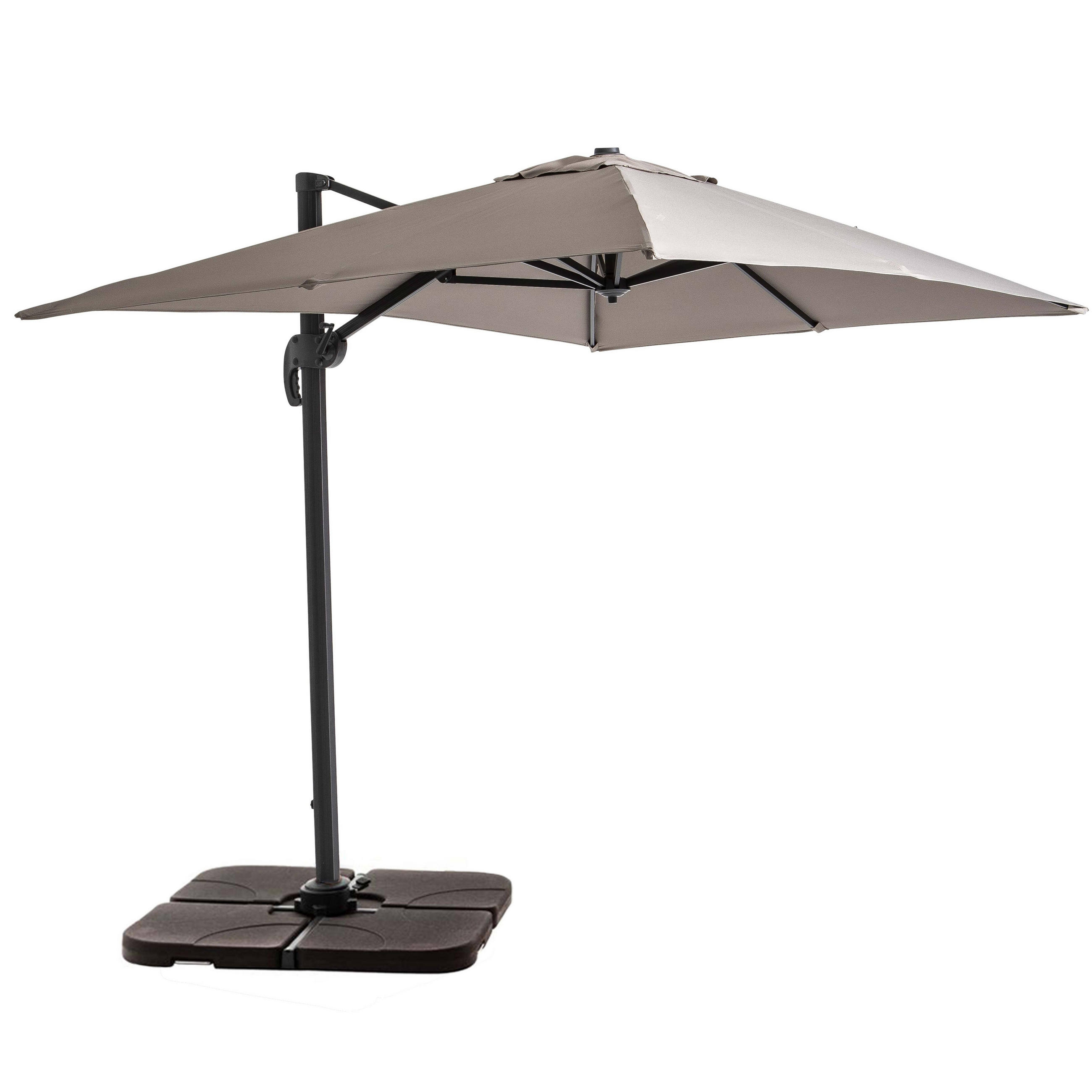 Oviala Sonnenschirm Taupe 300x200 cm