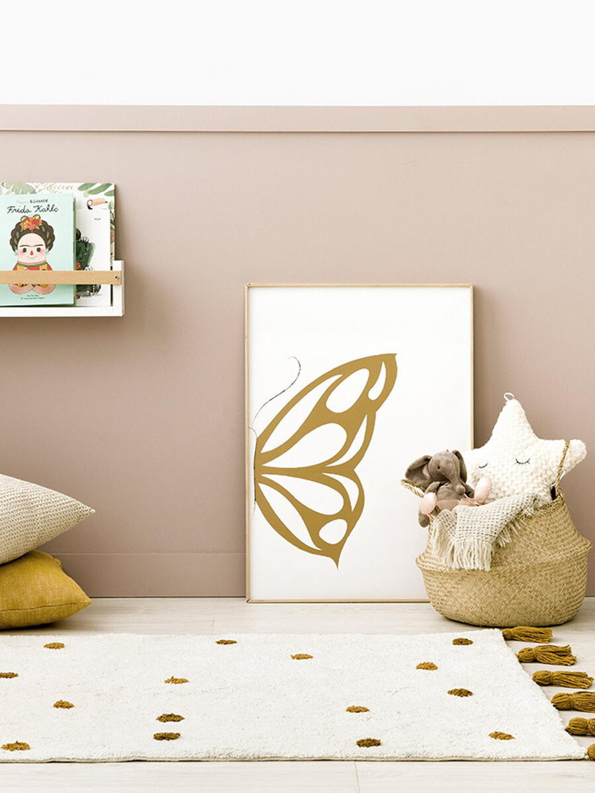 TEPPICH Little-dots Senf 100 cm x 150 cm - Dunkelgelb, Textil (100/150cm) - Kenay Home