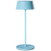 KABELLOSE LED Tischlampe mit Dimmer Metall Blau Guder - Blau, Metall (15/15/36cm) - Beliani