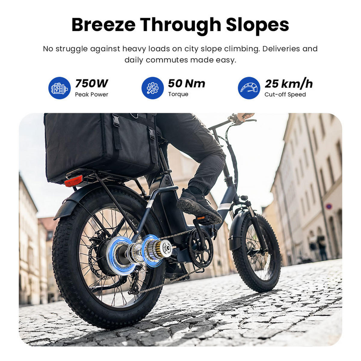 E-BIKE Touroll S3 Pro – Ultralange Reichweite mit herausnehmbarem Akku - Blau, Metall (65cm) - Touroll