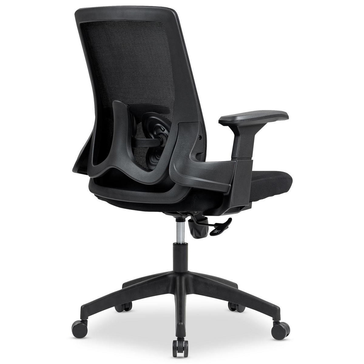 BÜRODREHSTUHL CAPVAL - Schwarz, Kunststoff/Textil (65/106/65cm) - IDIMEX