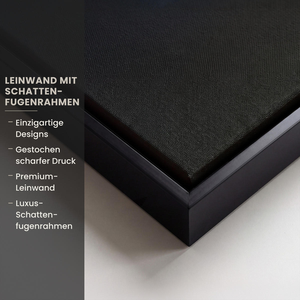 LEINWAND Bilder mit Rahmen - Baum - Blau - Blätter - Pinselstriche - 90x60 - Blau, Textil (90/60cm) - MuchoWow