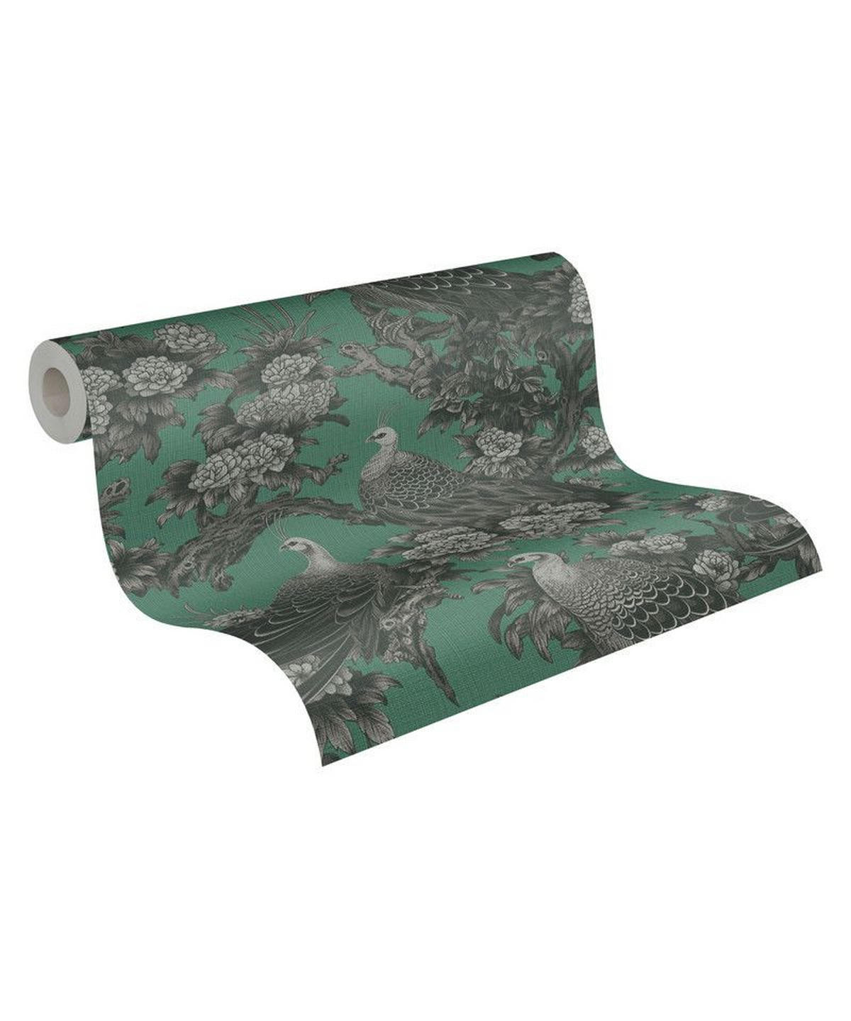 VLIESTAPETE Grün 53/1005 cm - Grün, Textil (53/1cm) - KUNSTLOFT