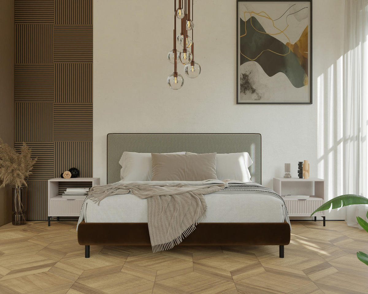 NACHTTISCH mit Schublade 55cm, Beige - Beige/Schwarz, Holzwerkstoff/Metall (54.4/55.1/40.6cm) - Idohome