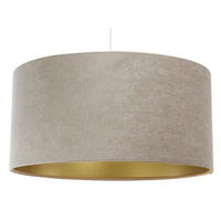 HÄNGELEUCHTE Beige 50/25 cm - Beige/Goldfarben, Kunststoff (50/0.6/25cm) - ONZENO