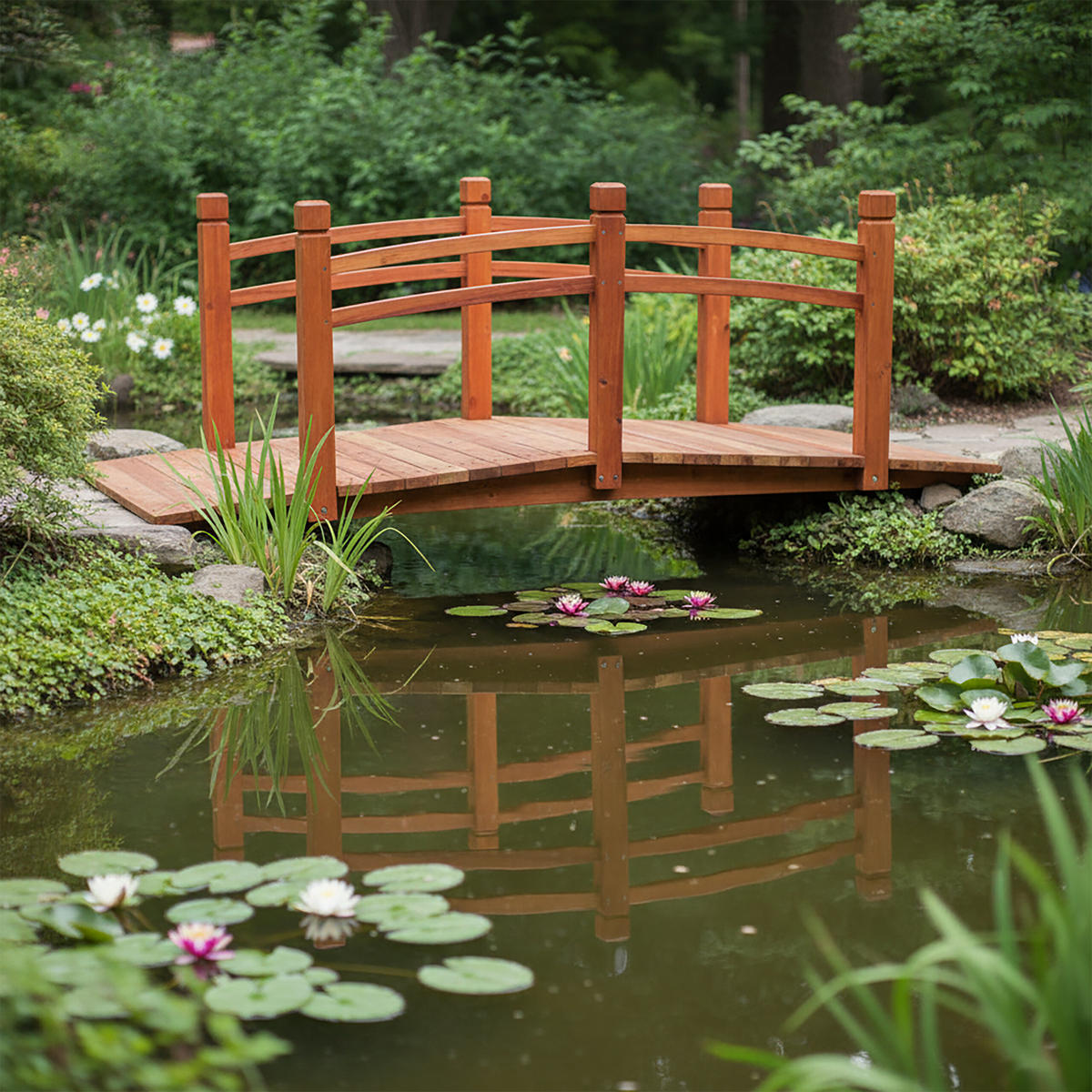 MOST-ZÁHRADY - oranžová, drevo (75/171.5/58cm) - Relaxdays