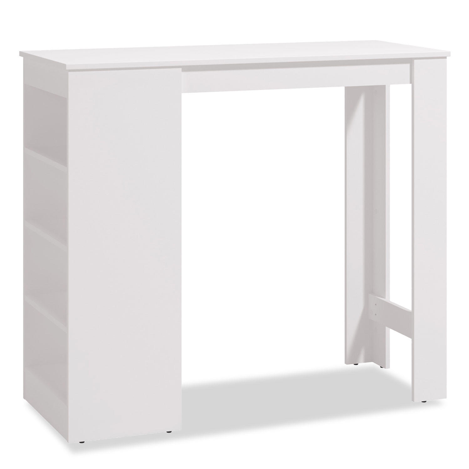 Homestyle4u Bartisch Weiß 120x105x50 cm