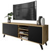 TV-ELEMENT SANAYI III Eiche Artisan/Schwarz - Schwarz, Holzwerkstoff (156/54/38cm) - Lookway