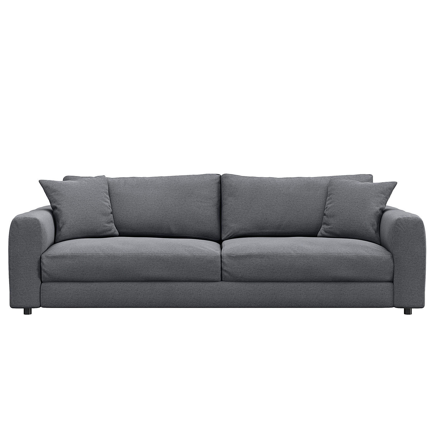3-SITZER SOFA - Schwarz/Grau, Kunststoff/Textil (238/79/106cm) - home24