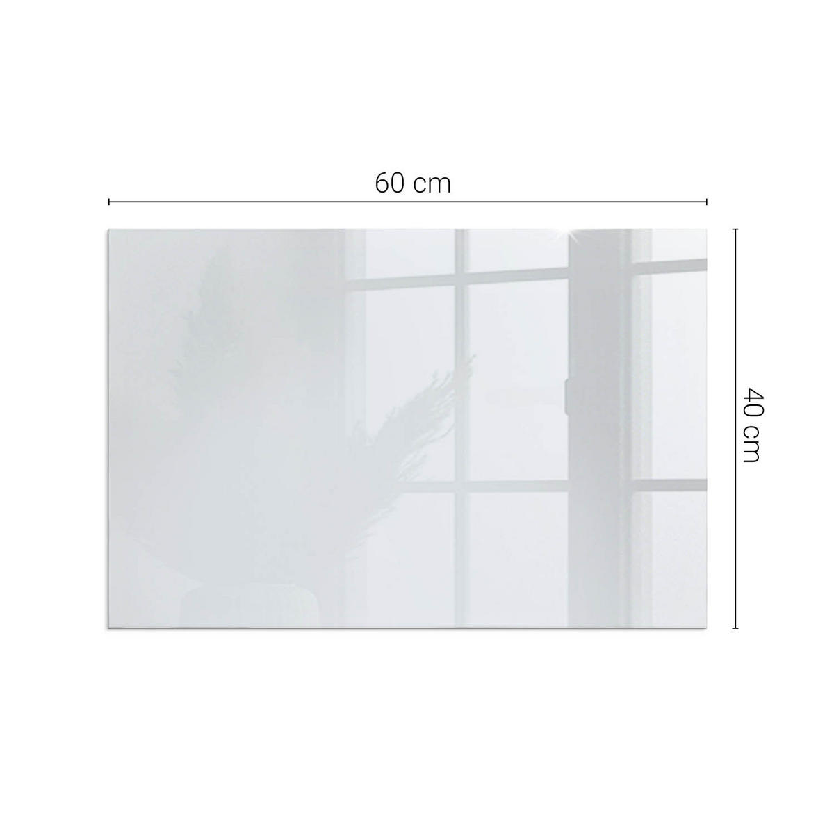 GLASPLATTE für Kamin 60x40 cm - Grau, Glas (60/40/0.4cm) - TULUP