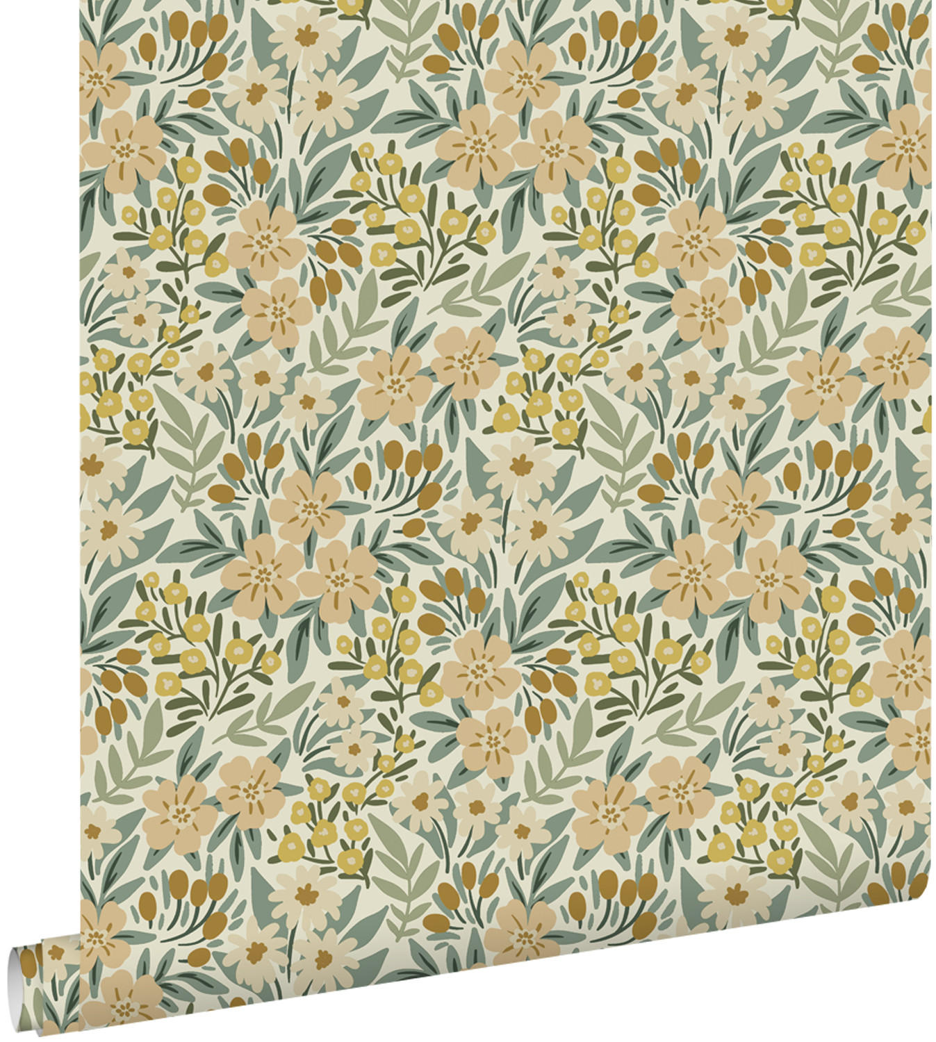 TAPETE Blumen 50 x 900 cm - Grün, Papier (50/900cm) - ESTAhome