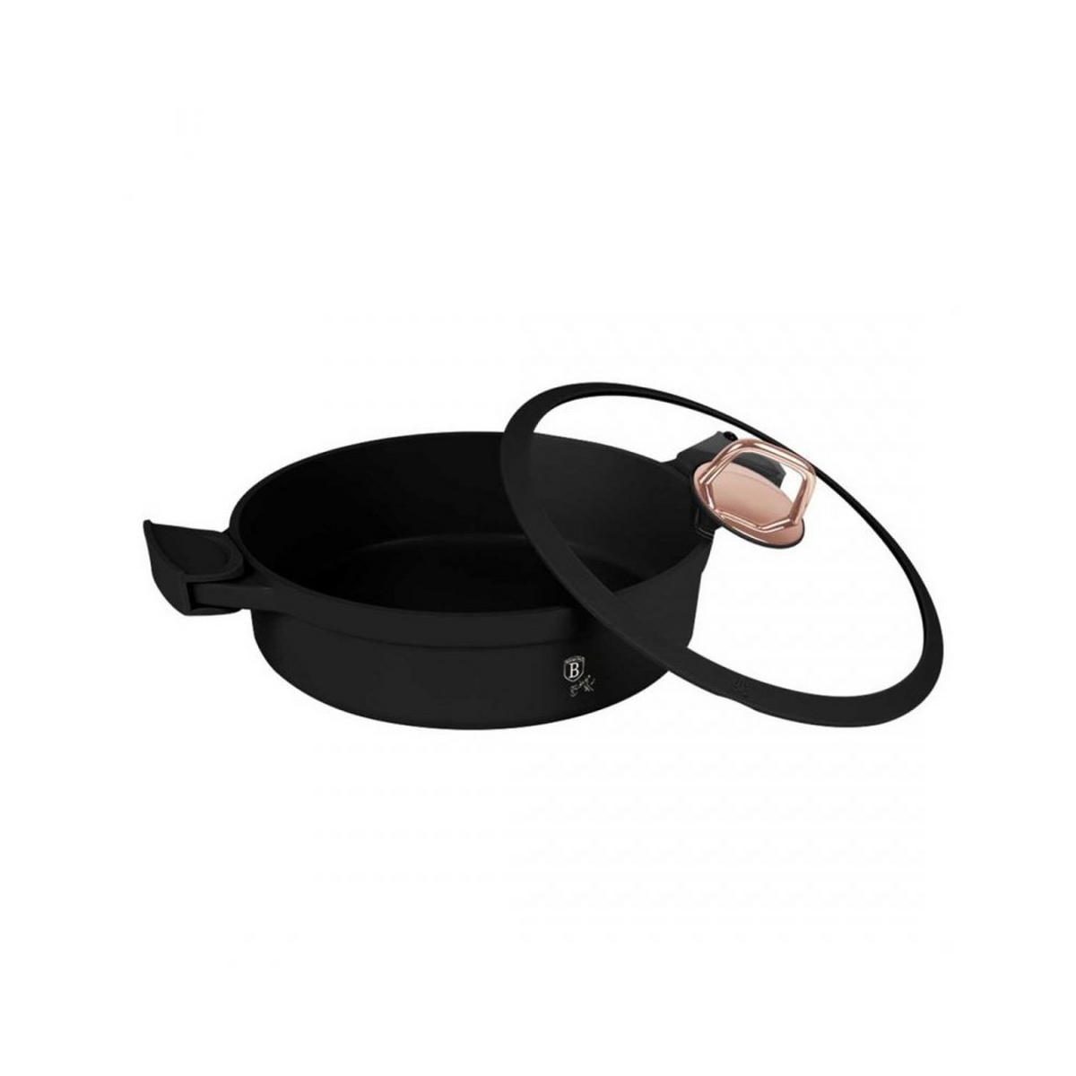 TOPF Schwarz 38/28/8 cm BH1455 - Schwarz, Metall (28cm) - Berlinger Haus