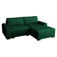 ECKSOFA Milton - Schwarz/Grün, Holz/Textil (237/180cm) - MIRJAN24