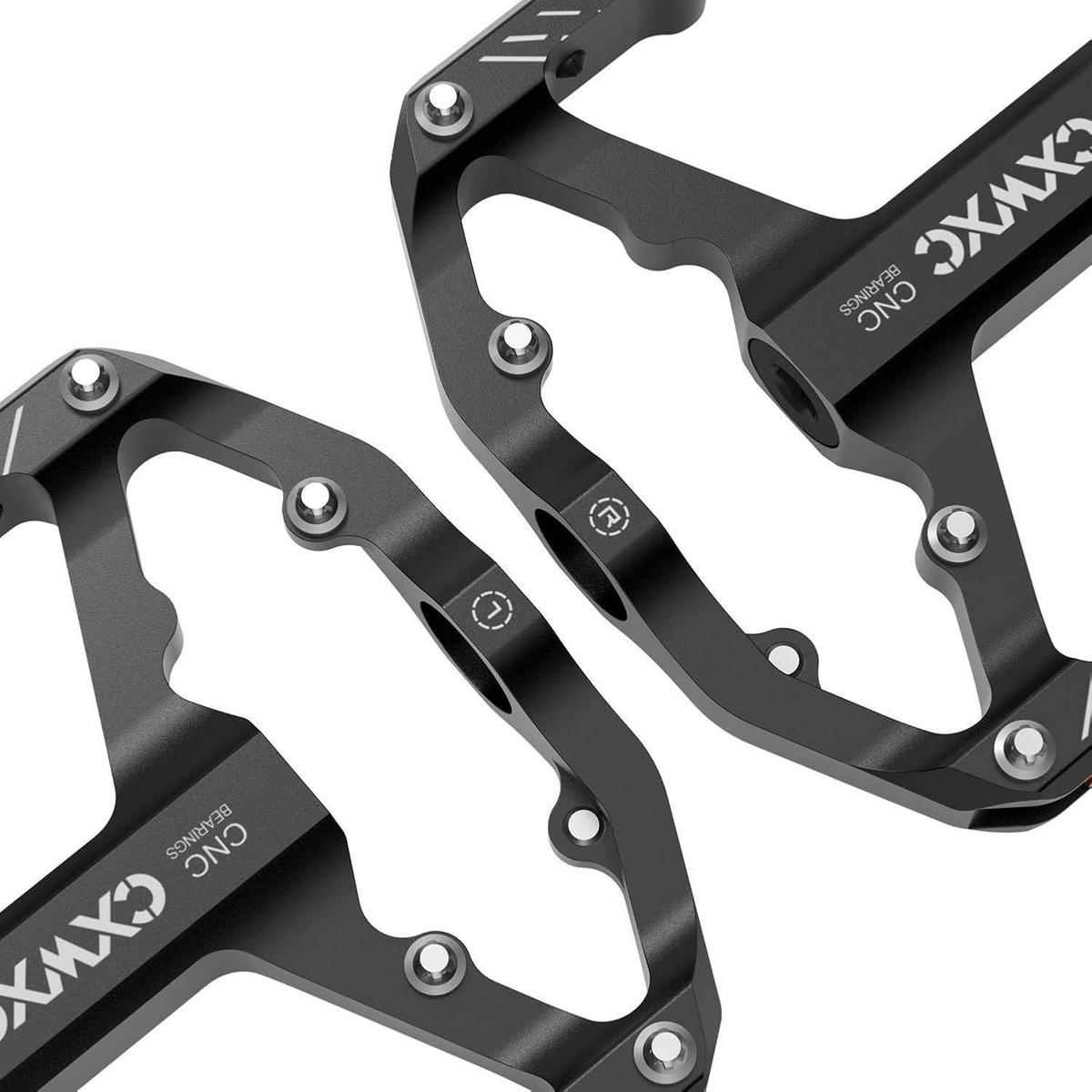 FAHRRADPEDALE 9/16 Zoll Aluminium Schwarz mit Reflektoren - Schwarz, Metall (9.8/3/11.7cm)
