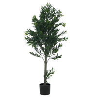 KÜNSTLICHER OLIVENBAUM Grün - Grün, Kunststoff (126cm) - MCW