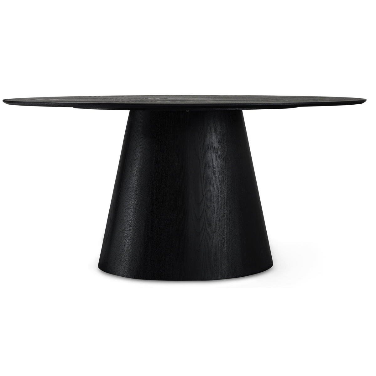 ESSTISCH 90/160/76 Schwarz oval - Schwarz, Holz (90/160/76cm) - Furnhouse