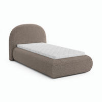 POLSTERBETT Motti 90x200, Einzelbett mit Bettkasten und Schaumstoffmatratze 10 cm, Cappuccino - Cappuccino, Holzwerkstoff (90/200cm) - Beautysofa