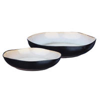 OBSTSCHALE Iris Ø27,5cm und Ø32,5cm - 2er-Set - Elfenbeinweiß - Weiß, Keramik (6.5cm) - Björn