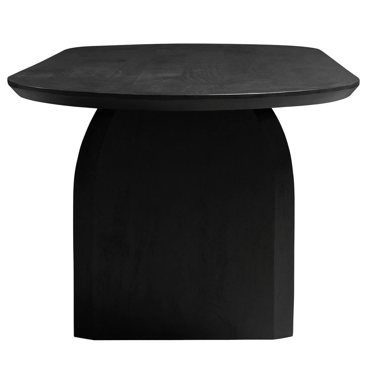 MASSIVER ESSTISCH - Massivholz - Mangoholz - Schwarz, Holz (100/220/77cm) - home24