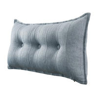 RÜCKENKISSEN Leinenlook Grau 100 cm - Grau, Textil (45/100cm) - Vercart