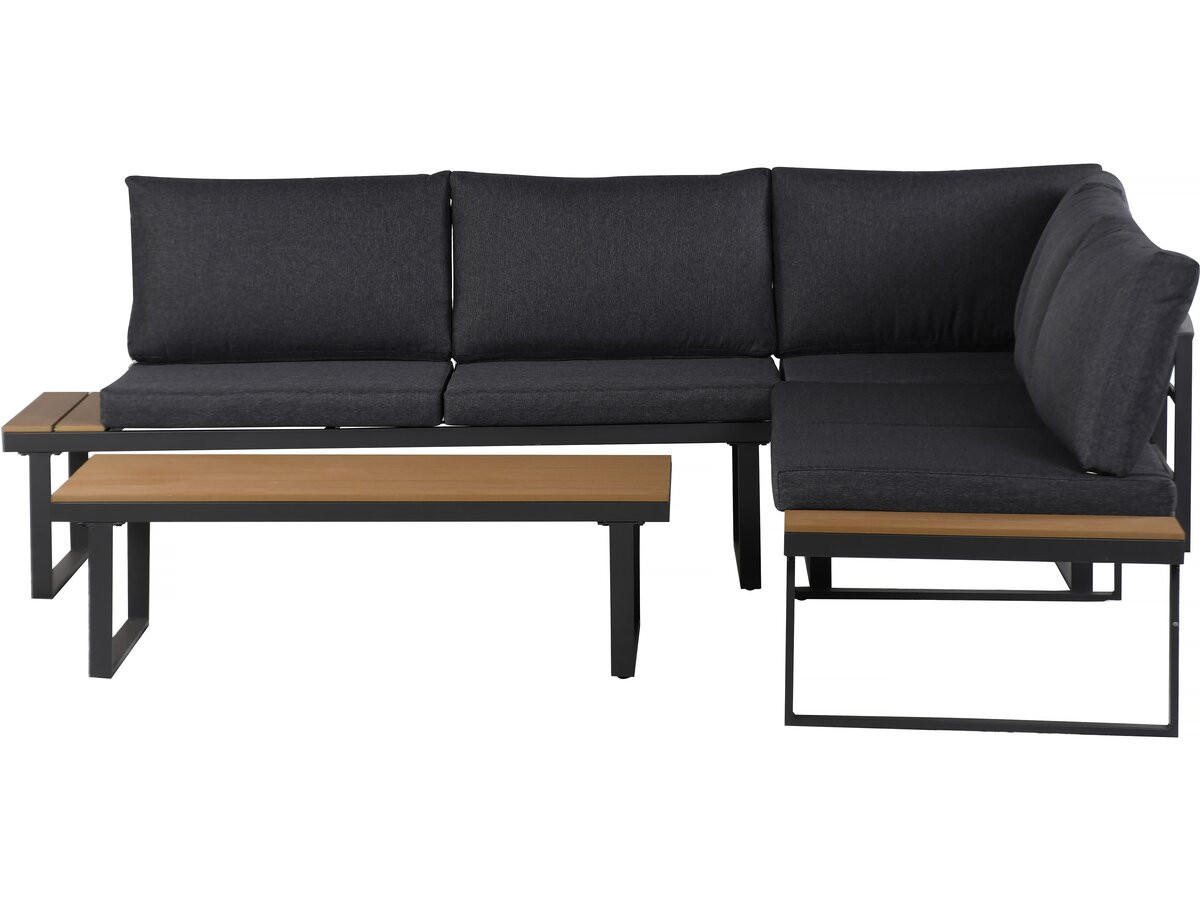 LOUNGEGARNITUR Fiora 5-Sitzer Grau - Grau, Metall - Habitat Garten