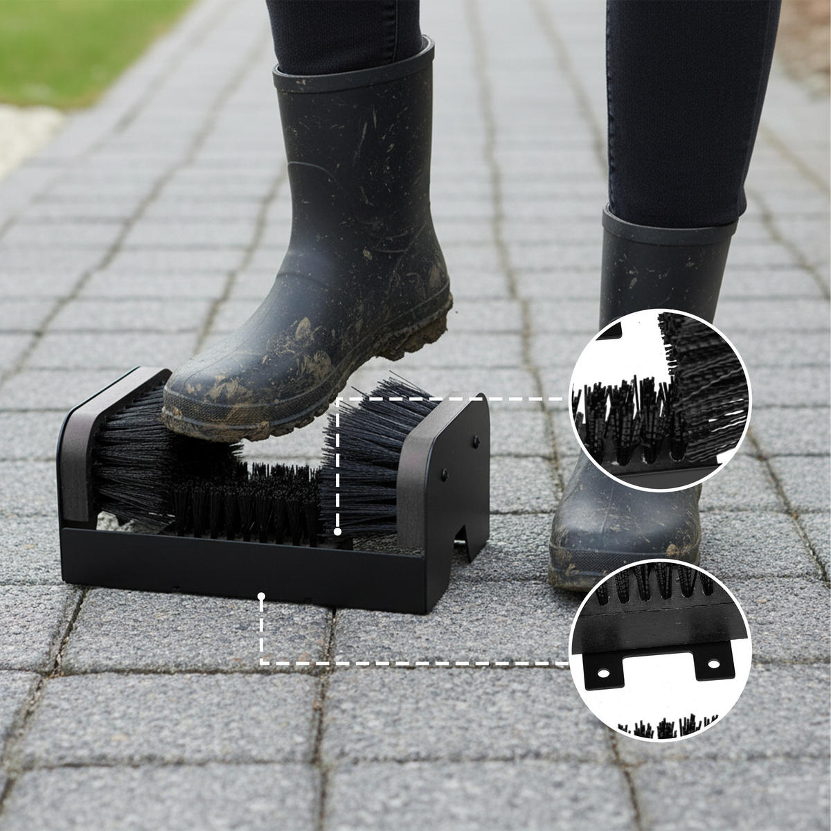 SCHUHABSTREIFER - Schwarz, Holz/Kunststoff (23/10/15.5cm) - Relaxdays