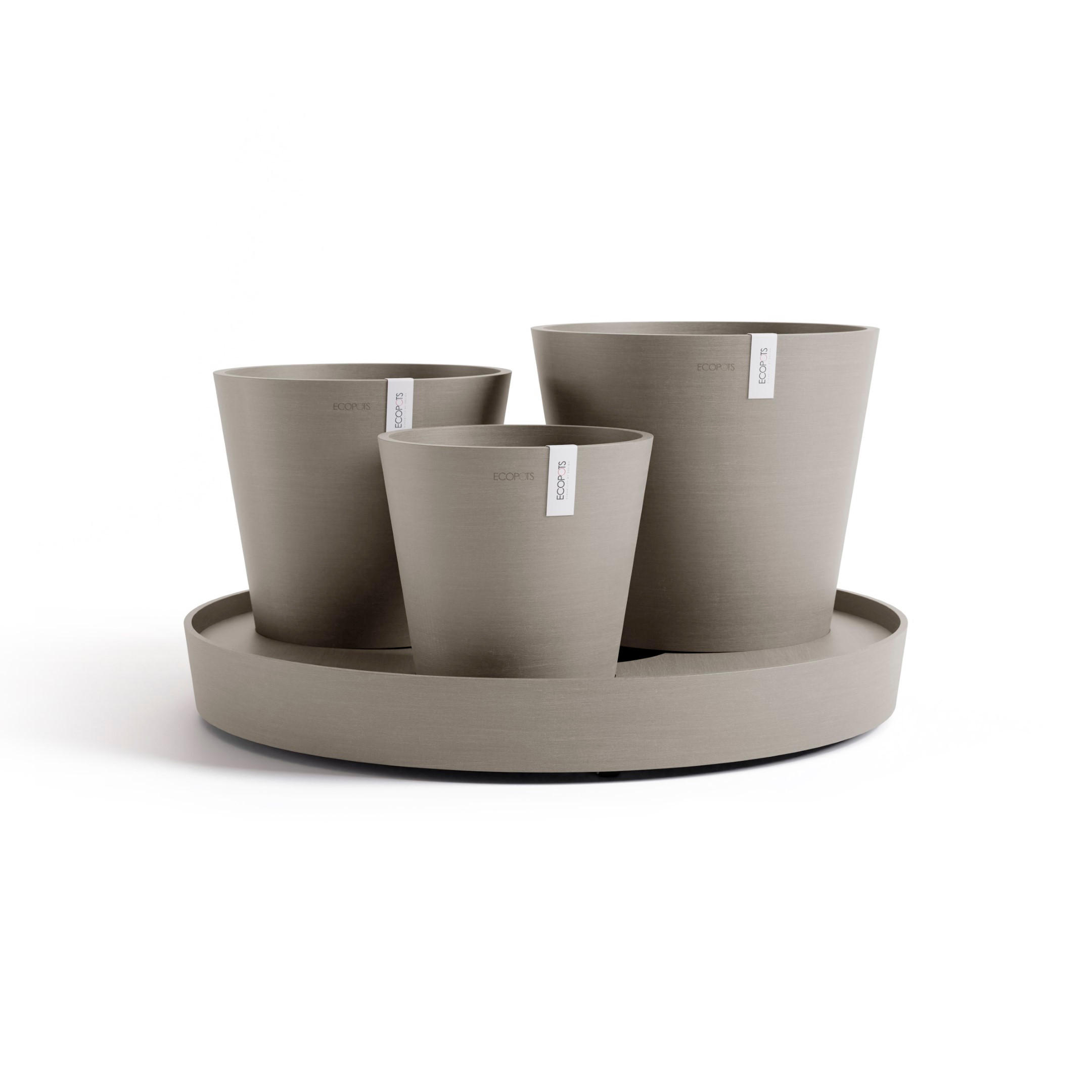 BLUMENTOPF Dubai 56,5/30,7 cm Taupe - Taupe, Kunststoff (56.5/30.7cm) - Ecopots