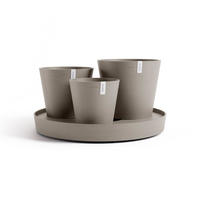BLUMENTOPF Dubai 56,5/30,7 cm Taupe - Taupe, Kunststoff (56.5/30.7cm) - Ecopots
