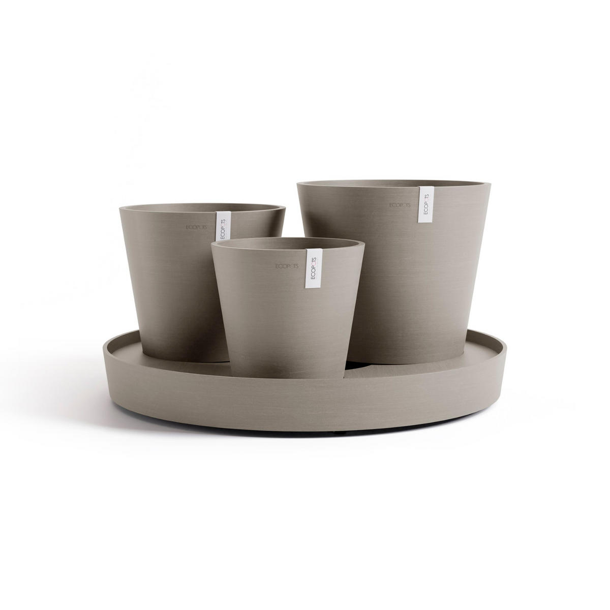 BLUMENTOPF Dubai 56,5/30,7 cm Taupe - Taupe, Kunststoff (56.5/30.7cm) - Ecopots