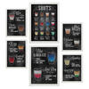 POSTER Set Mit 6 Schüsse Vollfarbige Illustrationen Von Kaffee & Getränken Im Werbetafel Illustrationen Für & Heim A3 & A4 Weißer Rahmen - Weiß, Papier (29/3cm) - Nacnic