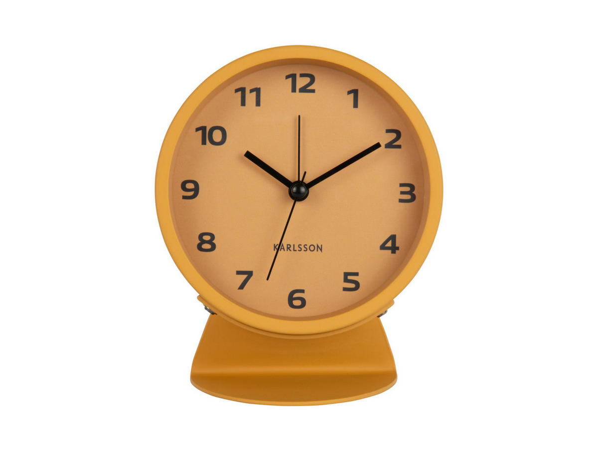 WECKER Cool Retro Gelb 11/11/13 cm - Gelb, Metall (11/13/11cm) - Karlsson