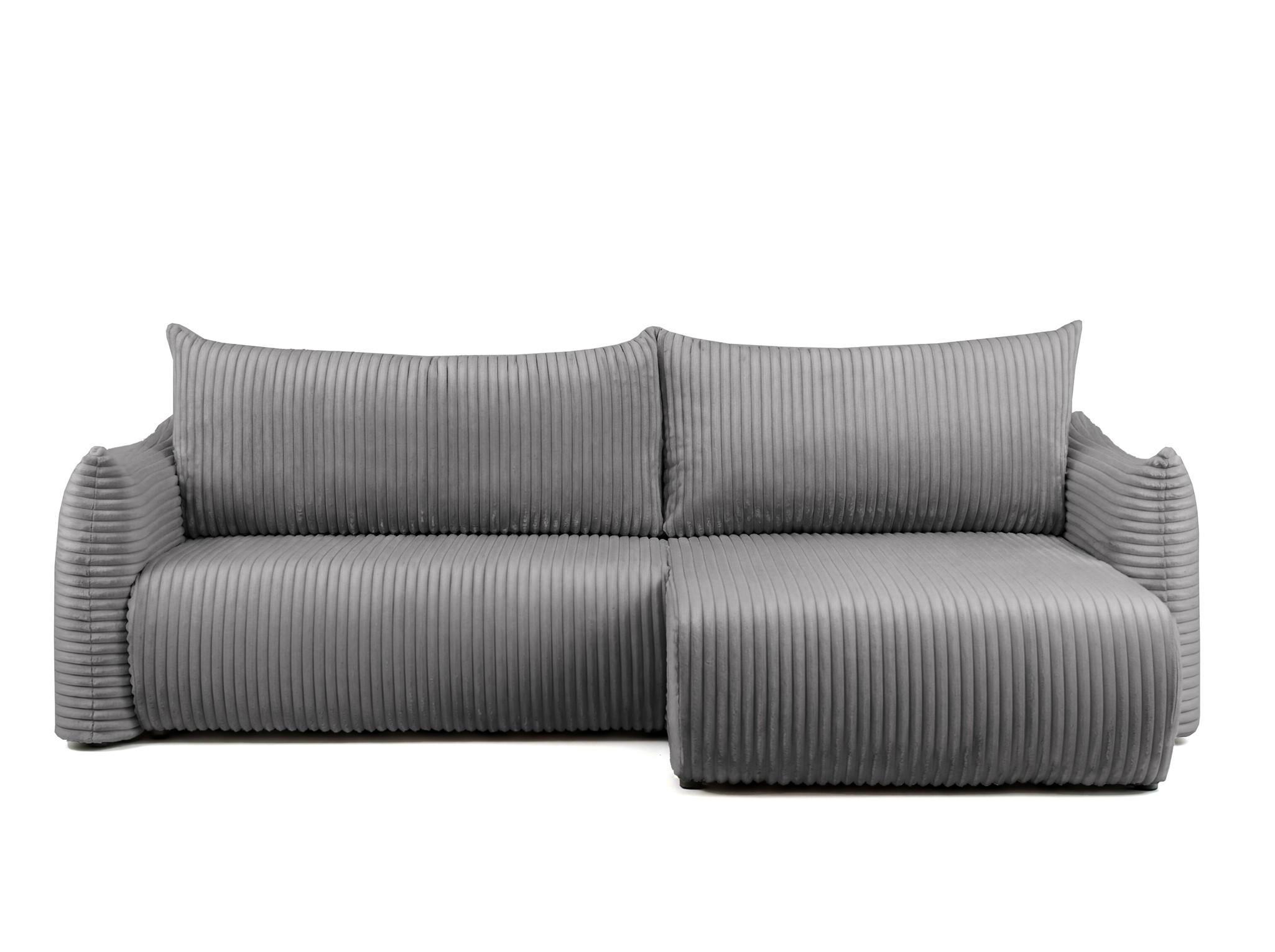 ECKSOFA Mailand Mit Schlaffunktion - Dunkelgrau, Holzwerkstoff/Textil (260/154cm) - Fun Möbel