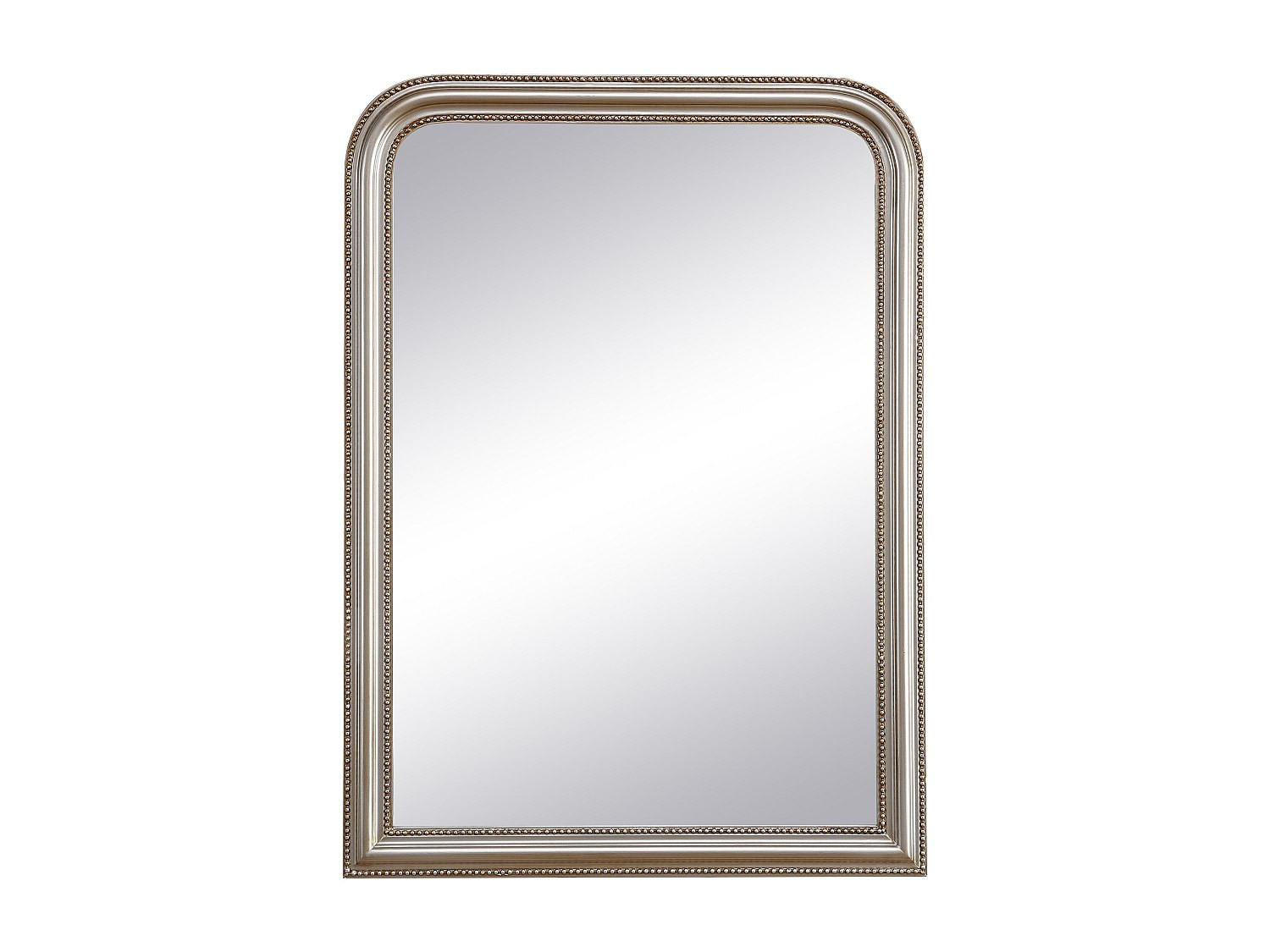 WANDSPIEGEL - 80cm x 3cm - Paulownia - silberfarben - HELOISE - Silberfarben, Holz (80/110/3cm) - Vente-Unique