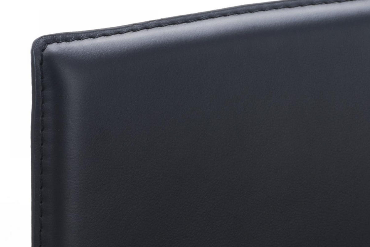 BARHOCKER Lederlook schwarz - Schwarz, Textil/Metall (43/103/51cm) - CLP