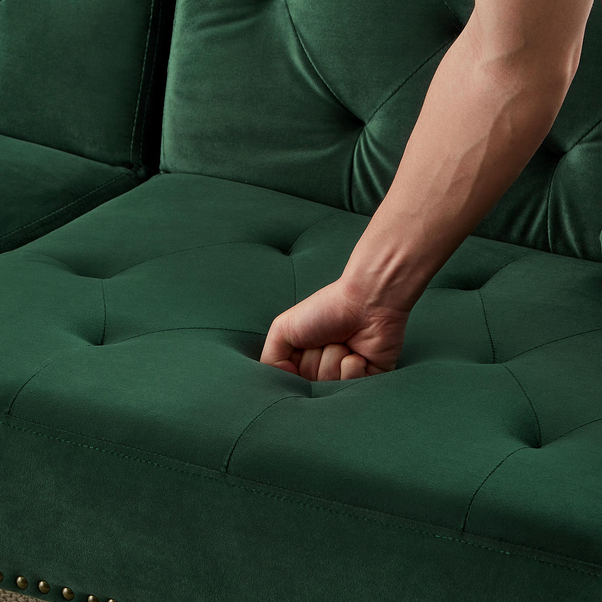 SOFA 2-Sitzer 173/75/70 cm Antikgrün - Grün, Textil (75/70/173cm)