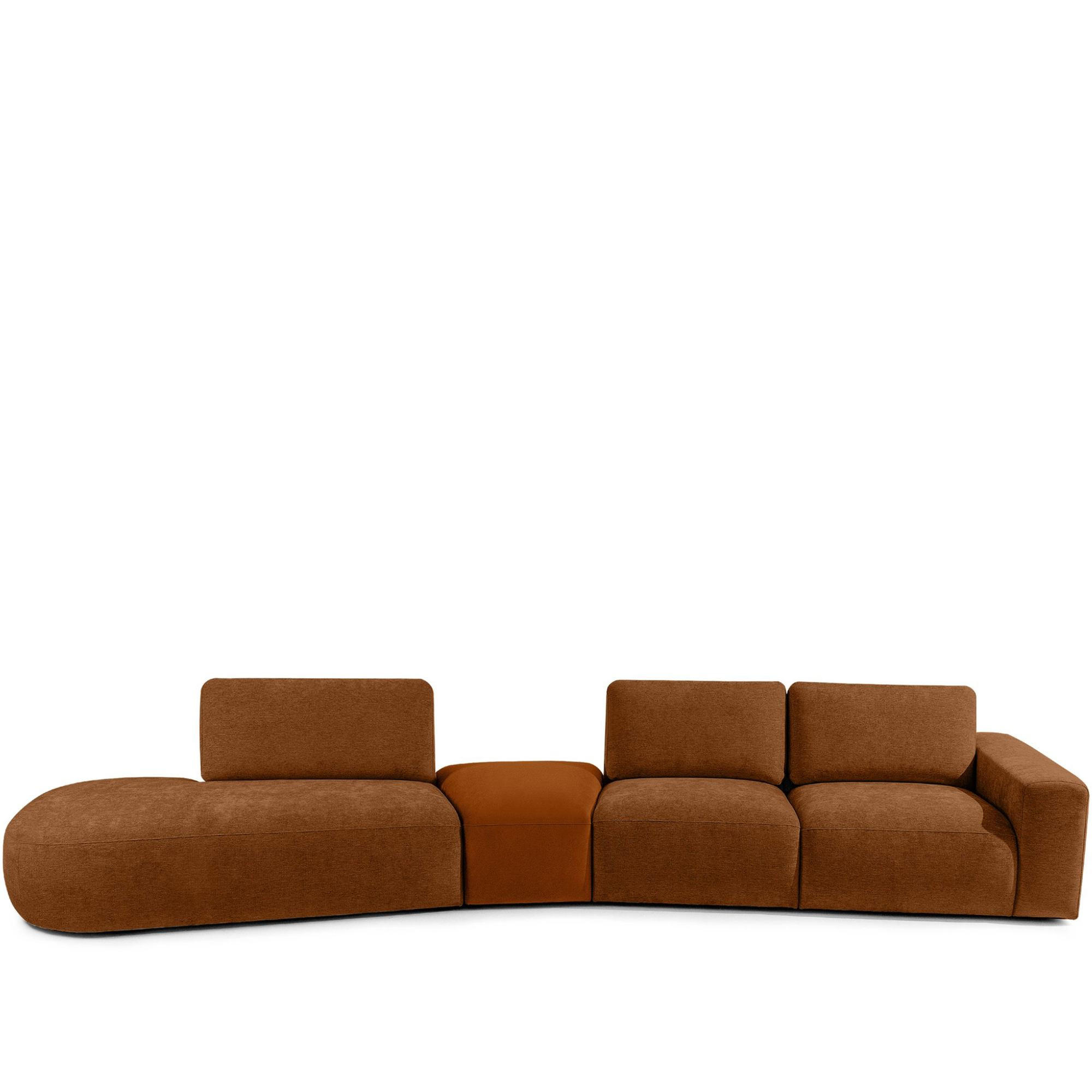 5-SITZER ECKSOFA ZUCCO Chenille links, Kupfer - Kupferfarben, Textil (430/84/105cm) - KONSIMO®