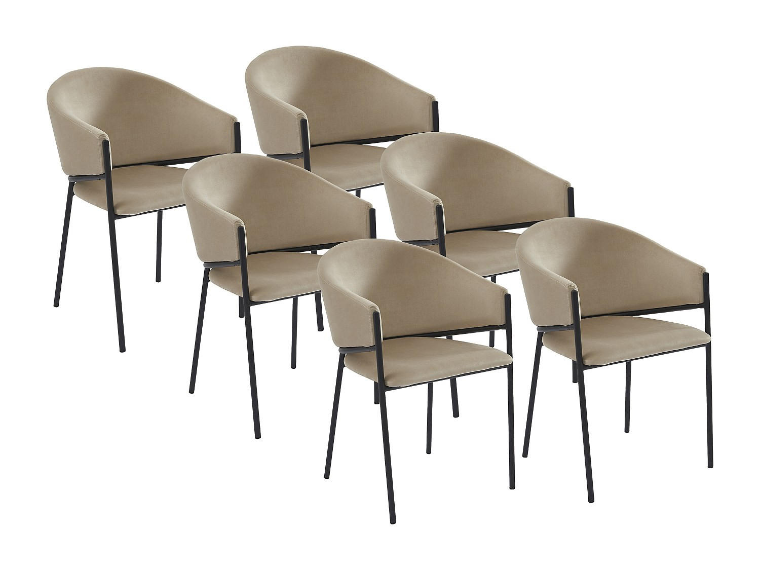 Vente-Unique Stuhl Beige 53x80x61 cm