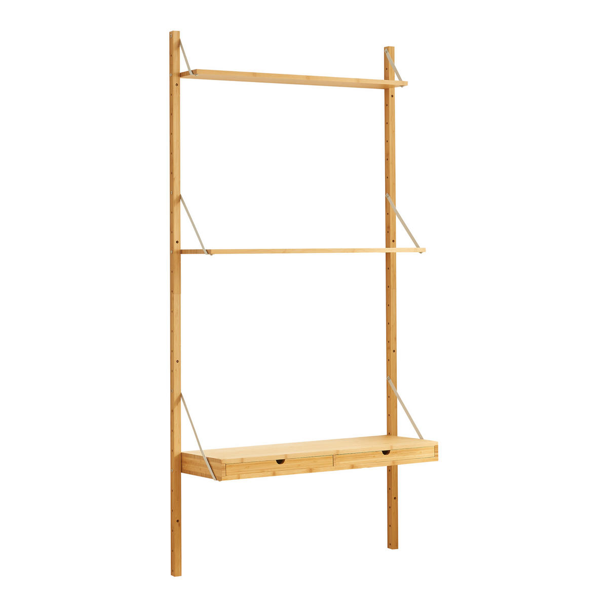 WANDREGAL Tingvoll - Naturfarben, Holz (85/176/31.5cm) - [en.casa]