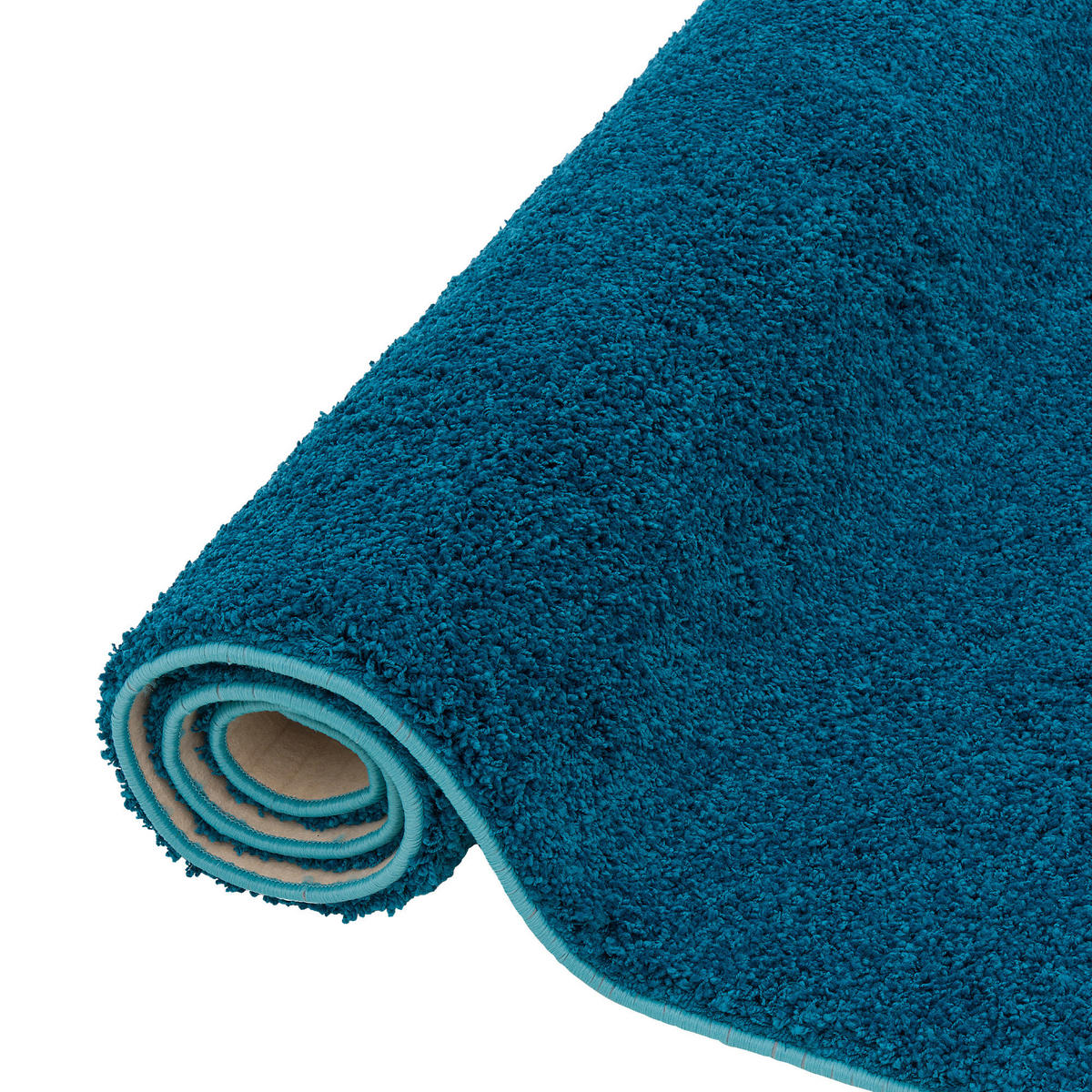 LUXUS HOCHFLOR LANGFLOR LÄUFER TEPPICH MILANO - Petrol, Textil (80/160cm) - Snapstyle